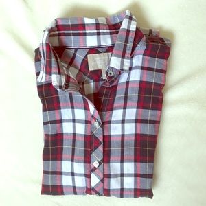 Banana Republic Soft Wash Plaid Button Down